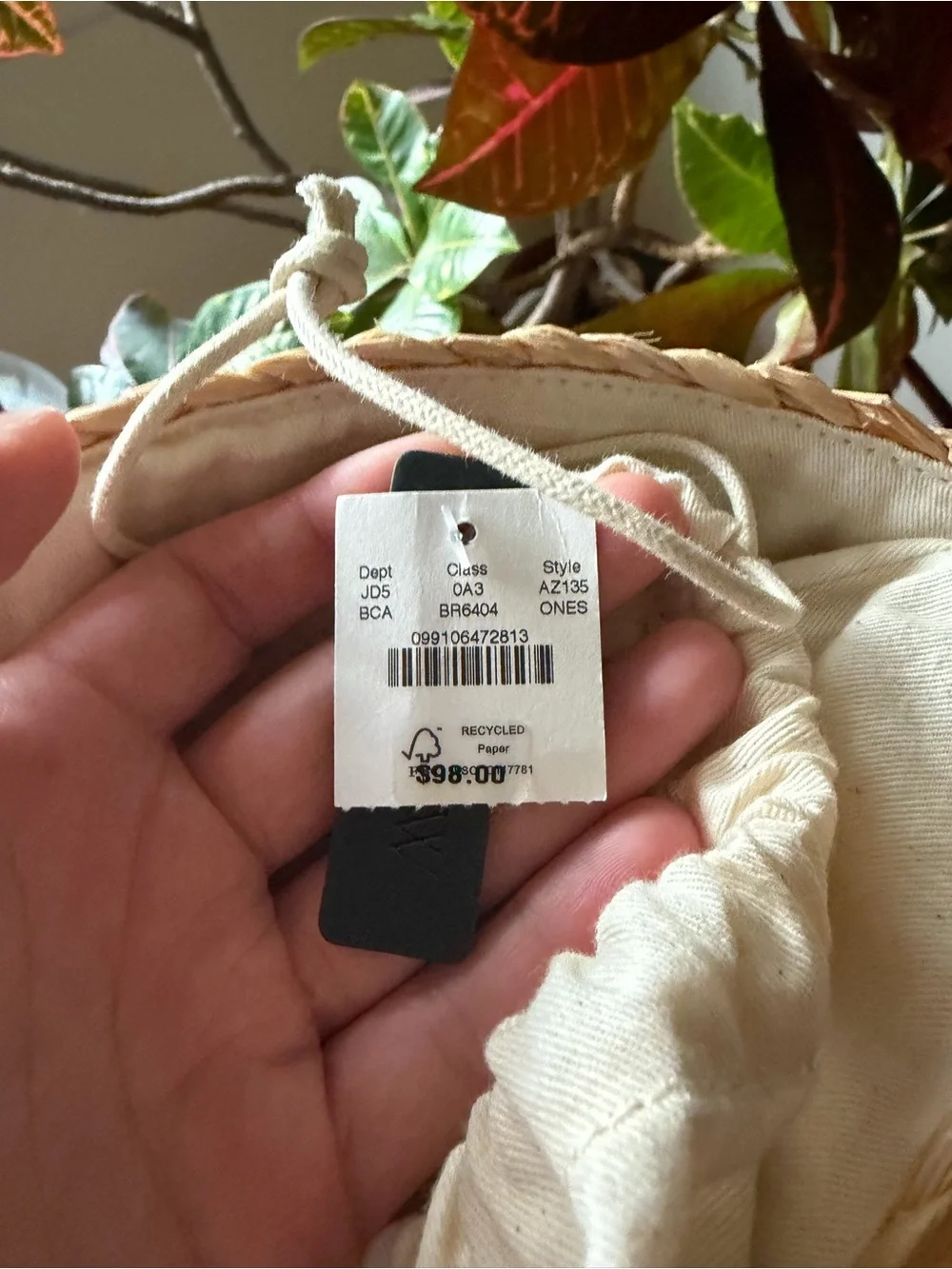 J. Crew tags straw